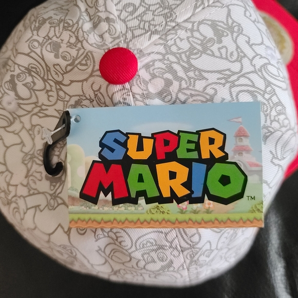 Nintendo Super Mario Red/White Mario Snapback Hat - Picture 10 of 11